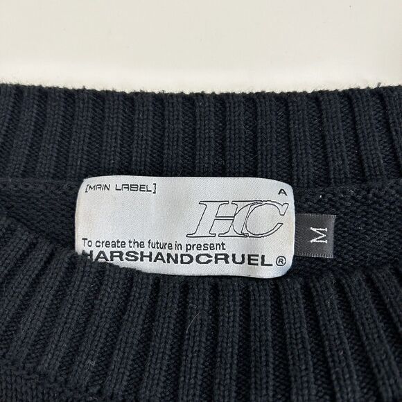 Harsh and Cruel Irregular Deconstruction Sweater Streetwear Goth Alternative M - Picture 8 of 8